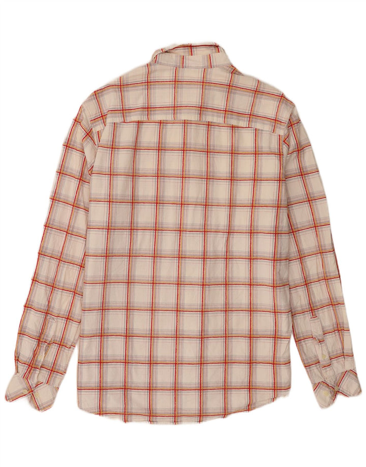 Camicia da uomo Timberland XL in cotone a quadri bianchi