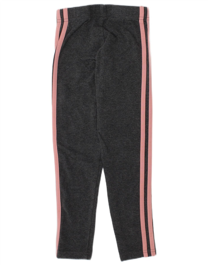 Leggings Adidas Bambina 5-6 Anni Cotone Grigio