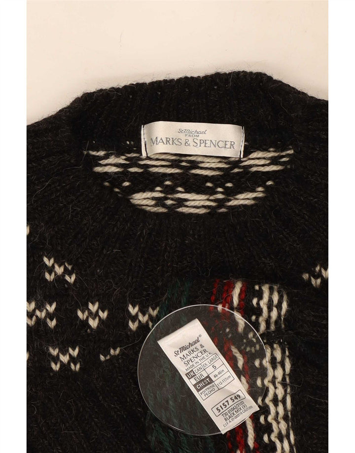 Maglione maglione girocollo da uomo Marks & Spencer St. Michael XL nero