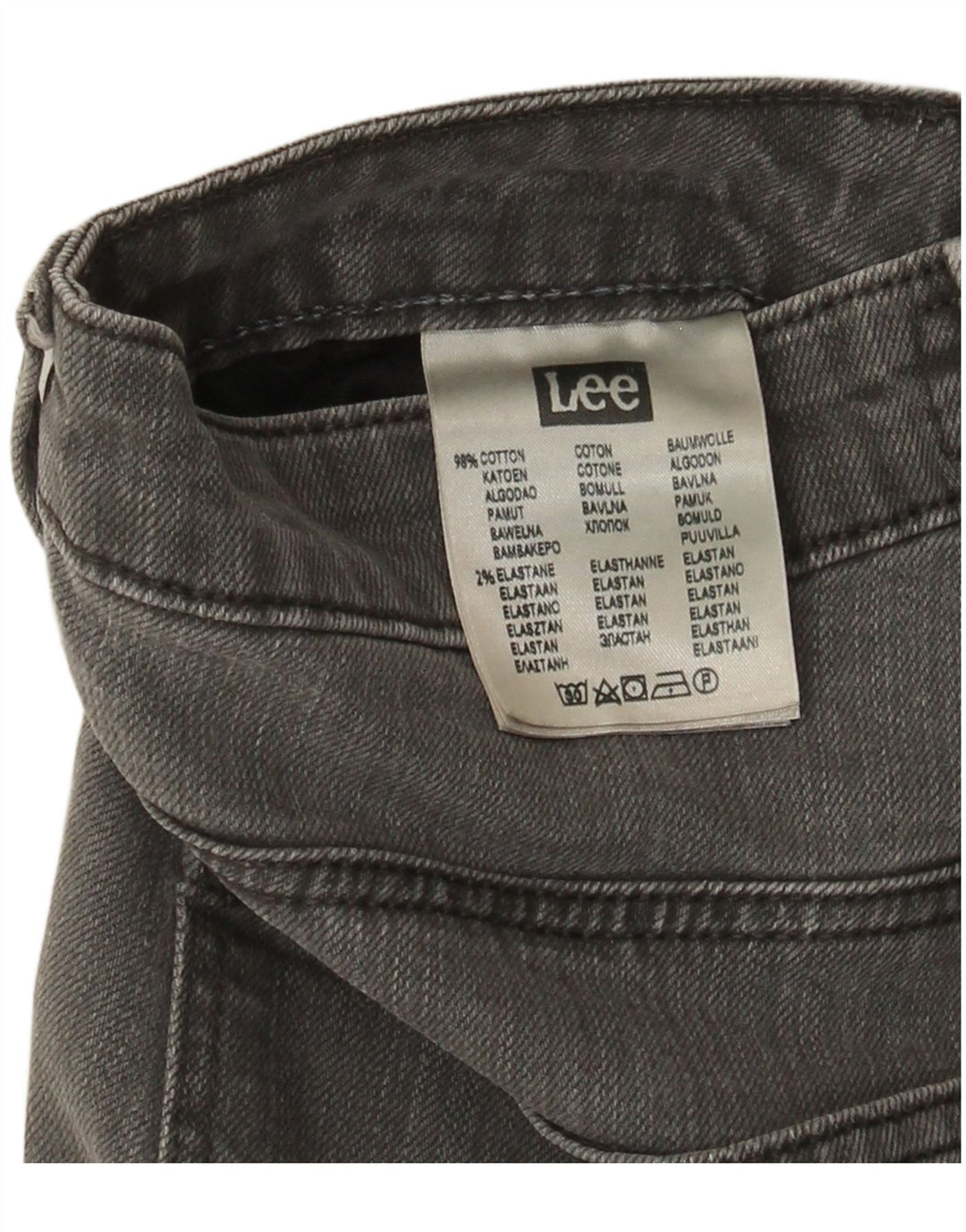 Jeans dritti Marion da donna Lee W28 L31 cotone grigio