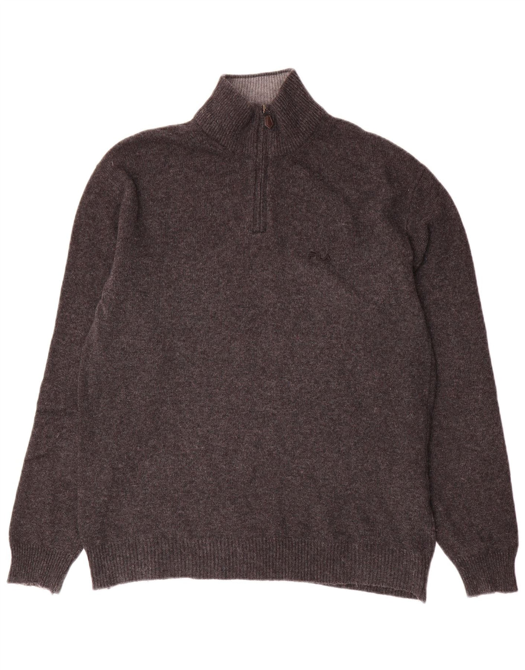 Maglione Fila da uomo con zip e collo in lana grigio medio