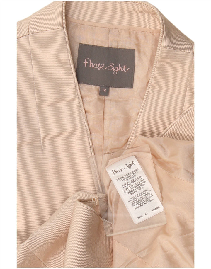 Giacca blazer da donna con maniche a 3/4 Phase Eight UK 12 Acetato beige medio