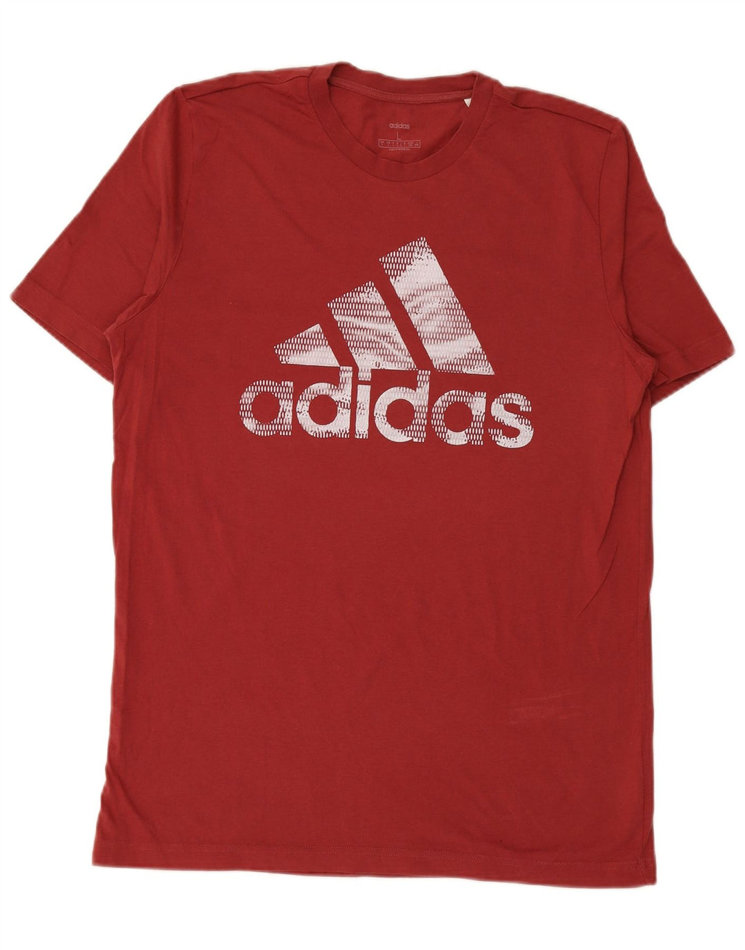 T-shirt grafica da uomo ADIDAS Top grande in cotone rosso