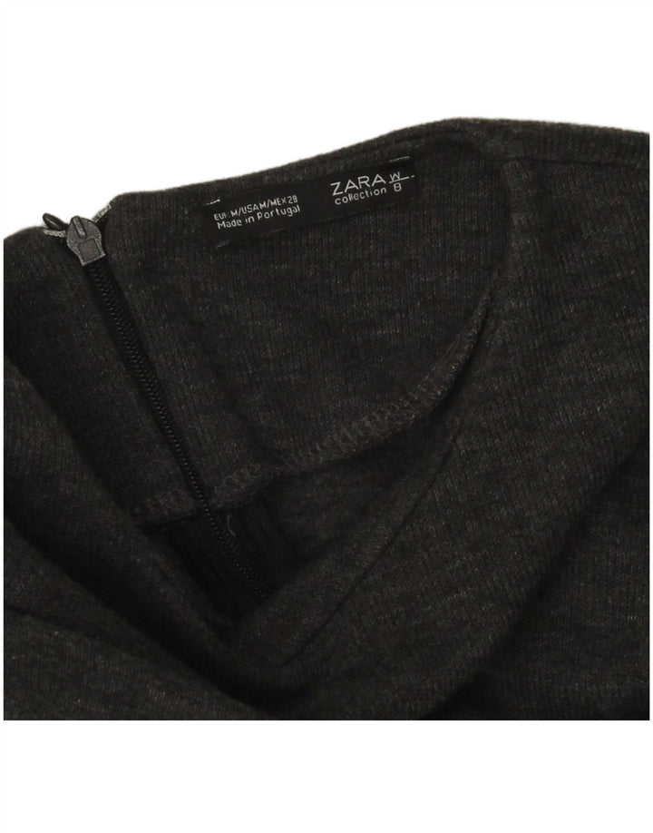 Abito maglione a maniche lunghe da donna Zara UK 12 Grigio medio