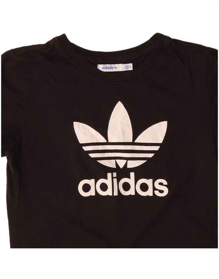 T-shirt grafica da donna ADIDAS Top IT 40 Small in cotone nero