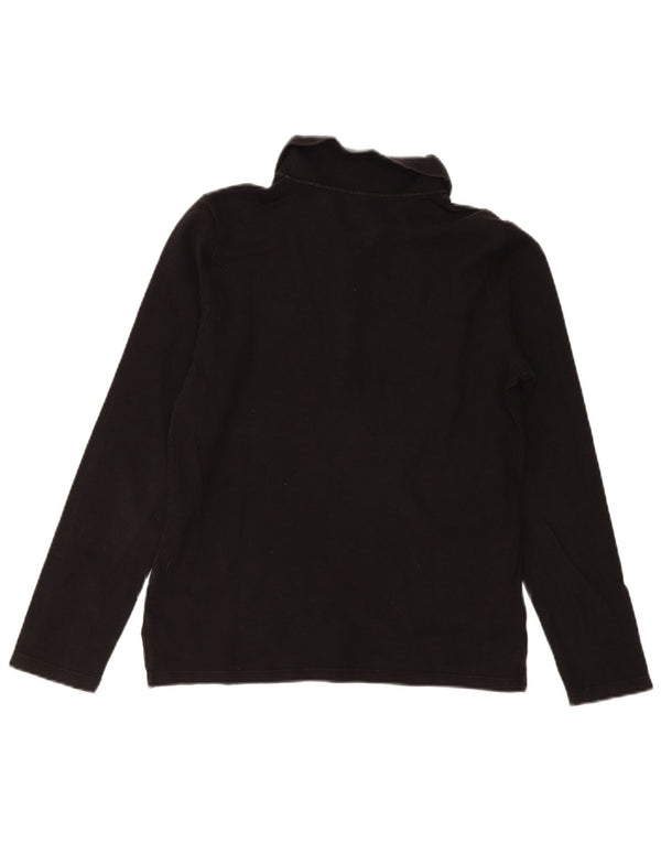 Polo a maniche lunghe da donna Tommy Hilfiger UK 14 grande cotone nero