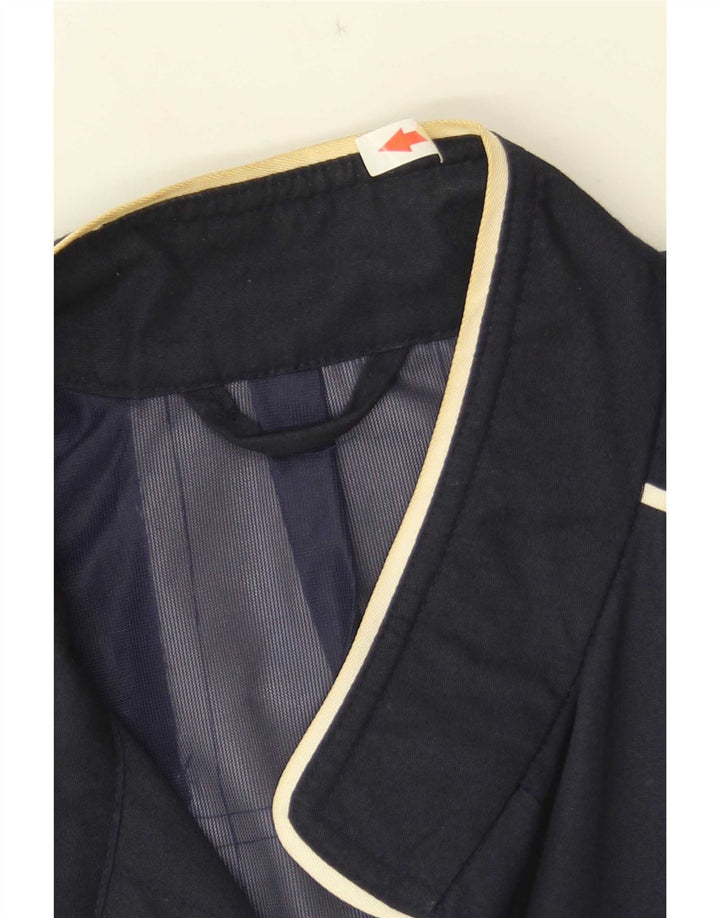 Giubbotto bomber da donna vintage UK 16 grande blu navy
