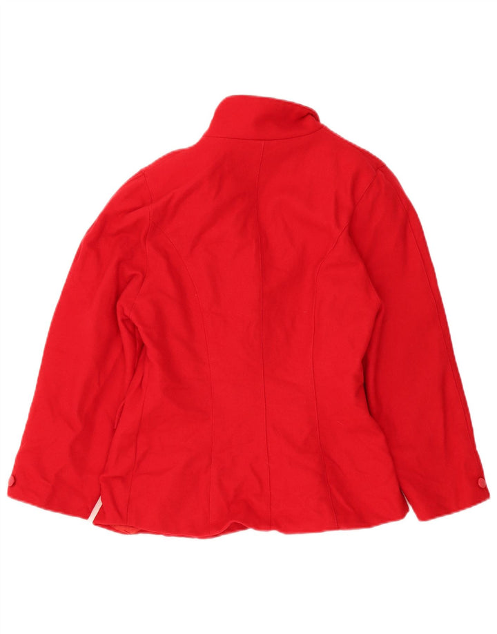 Giacca blazer doppiopetto vintage da donna IT 42 lana rossa media