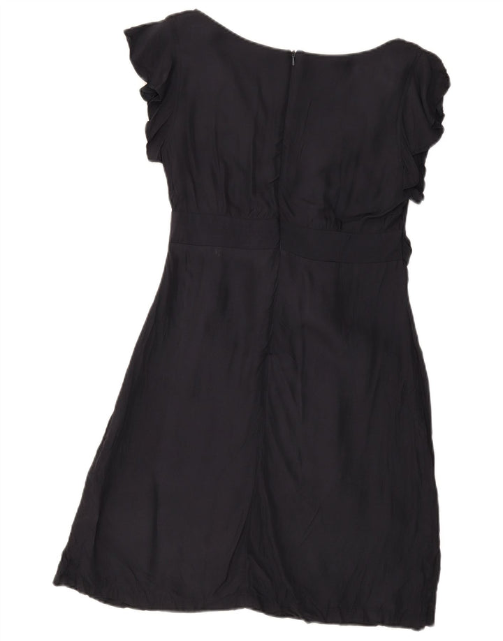 Topshop Abito da donna a trapezio UK 12 Viscosa medio blu navy