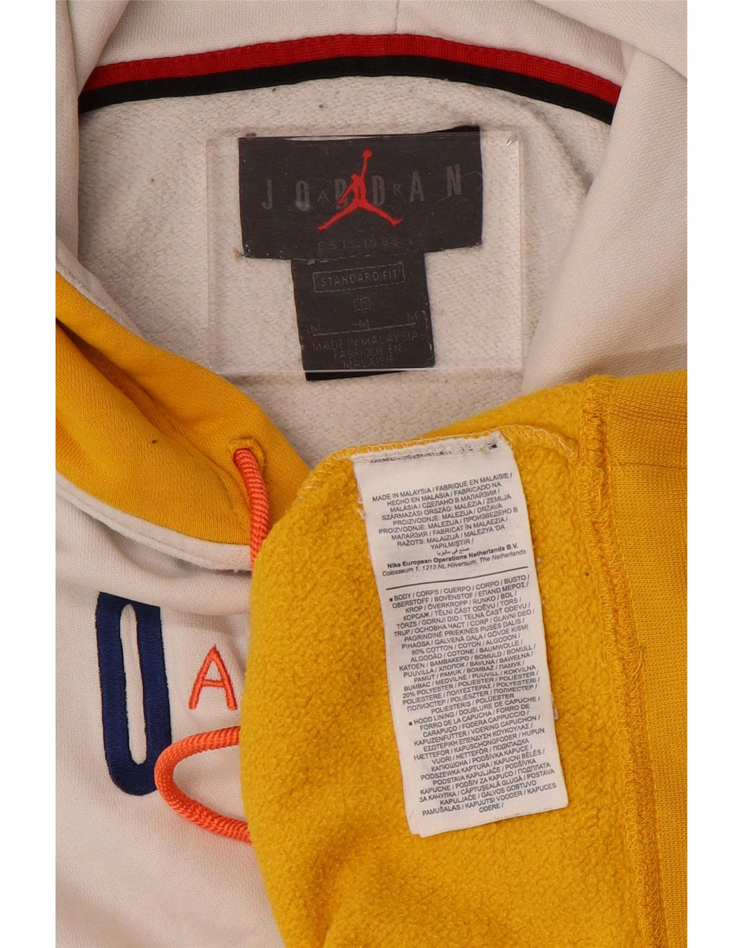 JORDAN Felpa con cappuccio grafica da uomo, colore medio, multicolore