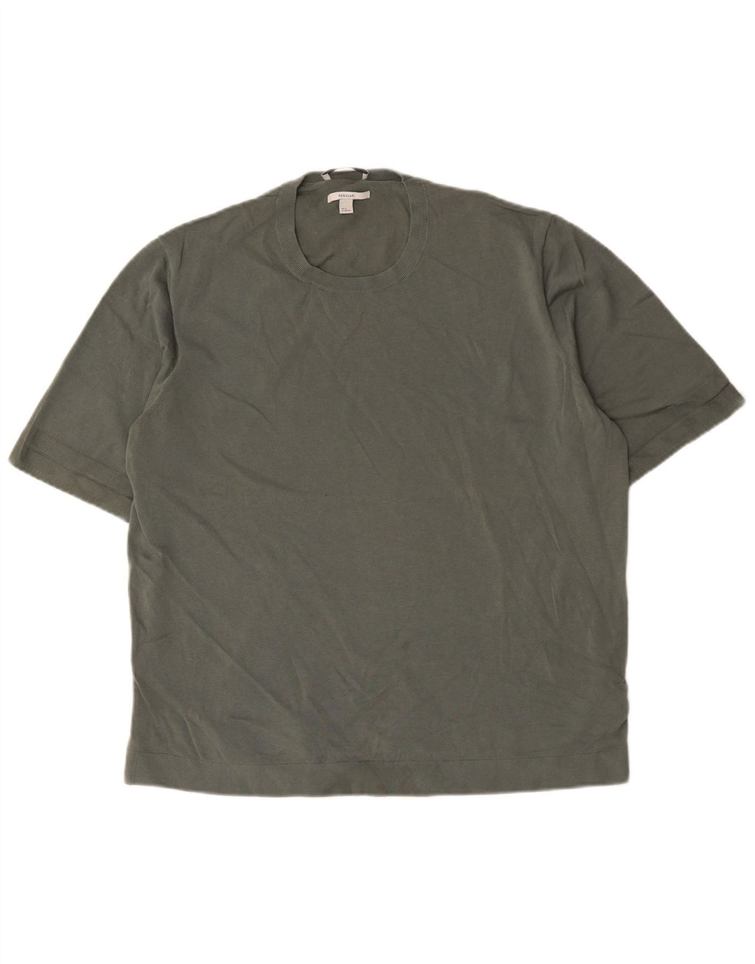 T-shirt regolare da uomo Cos Top XL in cotone kaki
