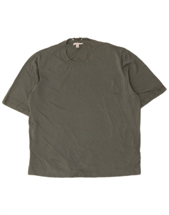 T-shirt regolare da uomo Cos Top XL in cotone kaki