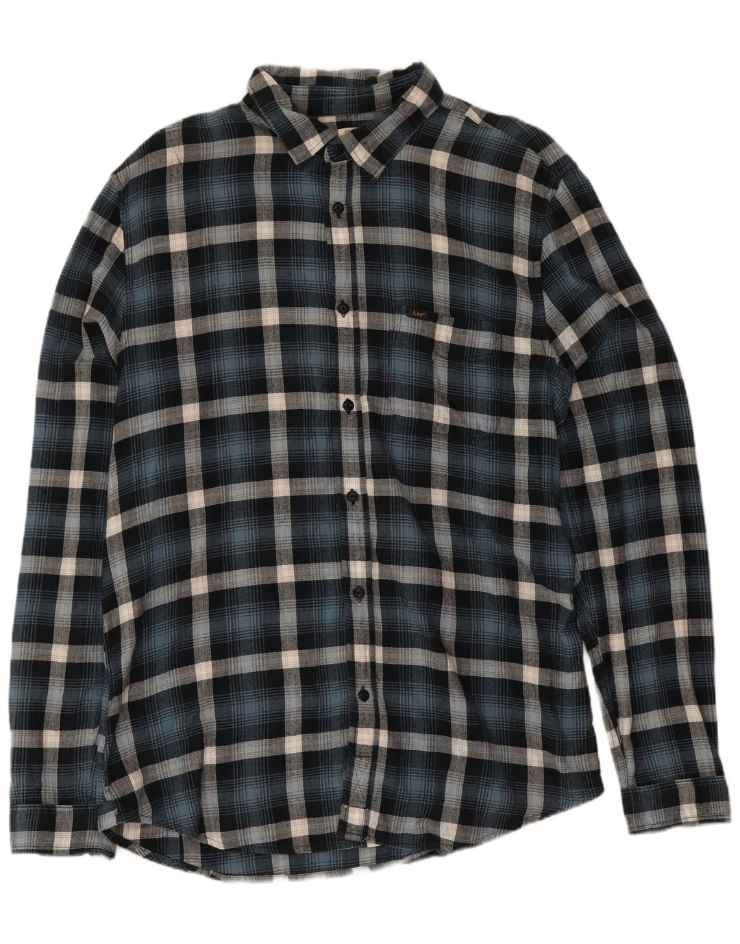 Camicia Lee da uomo in flanella vestibilità regolare XL scozzese blu