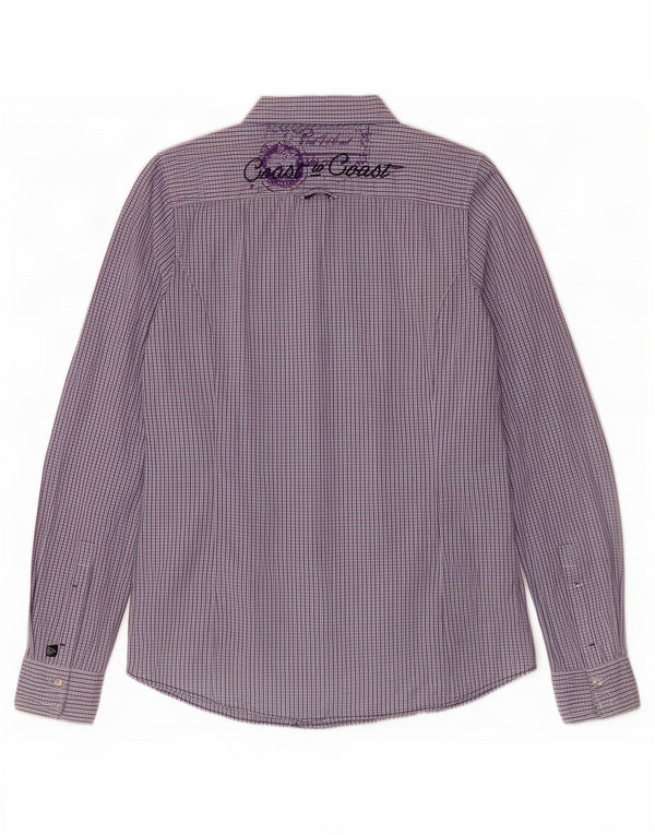 Camicia grafica da donna Gaastra UK 12 Cotone a quadretti blu medio