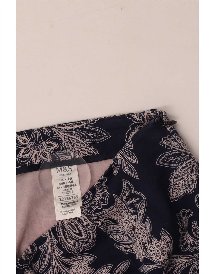 Pantaloni Capri da donna con motivo astratto Marks & Spencer UK 16 Large W34 L19