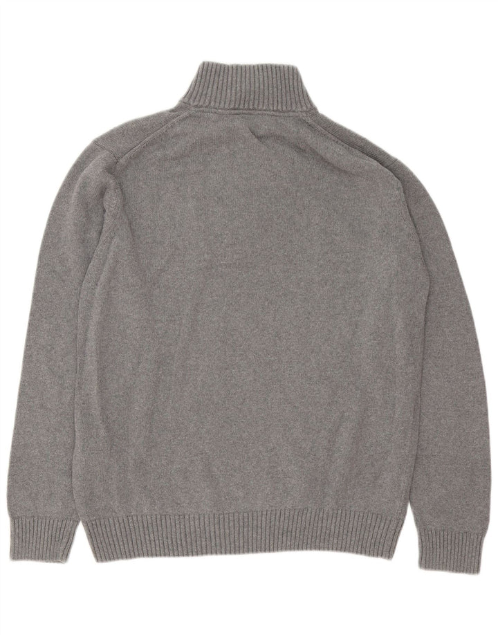 Gant Maglione da uomo con zip e collo 2XL in cotone grigio