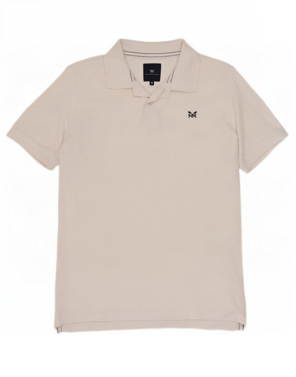 Crew Clothing Polo da uomo in cotone bianco medio