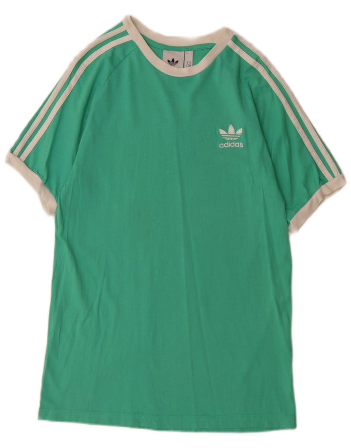 T-shirt da uomo Adidas Top in cotone verde medio