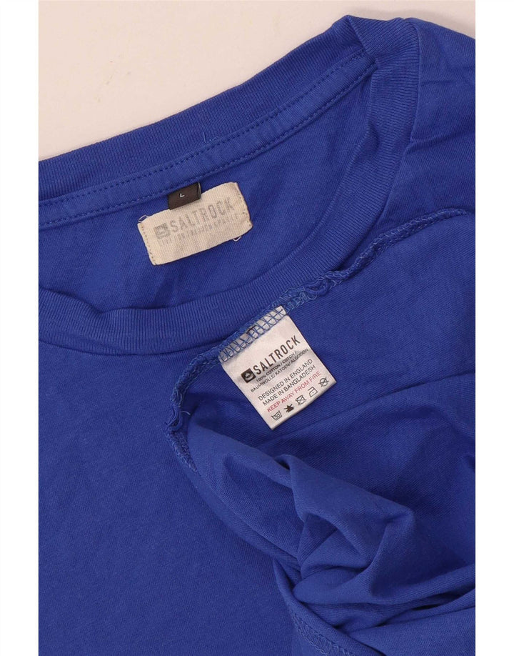 T-shirt da uomo Saltrock Top grande in cotone blu