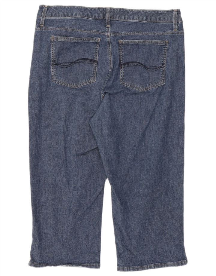 Jeans Capri da donna Lee W34 L18 cotone blu