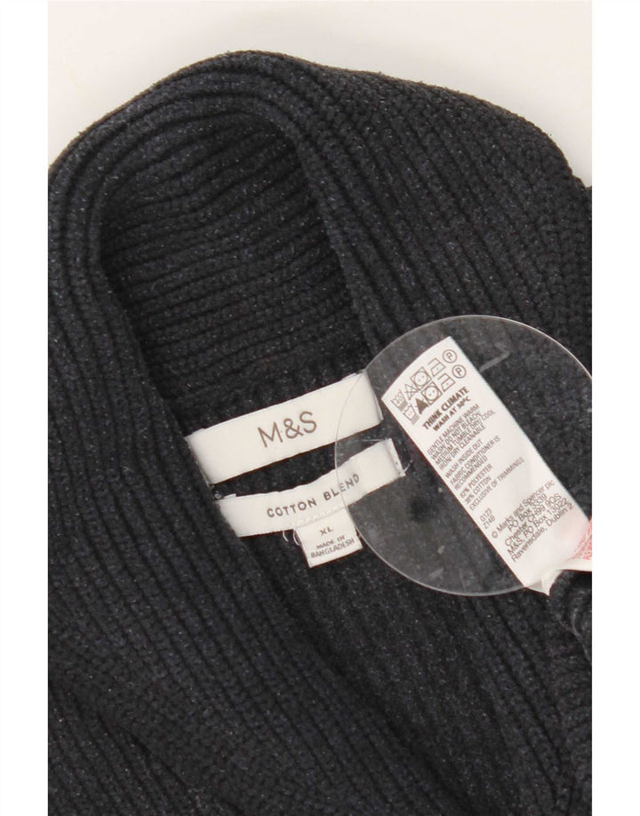 Maglione cardigan da donna Marks & Spencer UK 18 XL poliestere blu navy