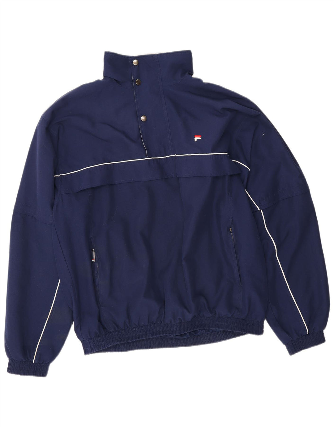Giacca a vento pullover da uomo Fila UK 38 poliestere medio blu navy