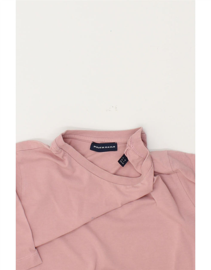 NORTH SAILS Womens T-Shirt Top UK 14 Medium Pink Cotton Vintage North Sails and Second-Hand North Sails from Messina Hembry 