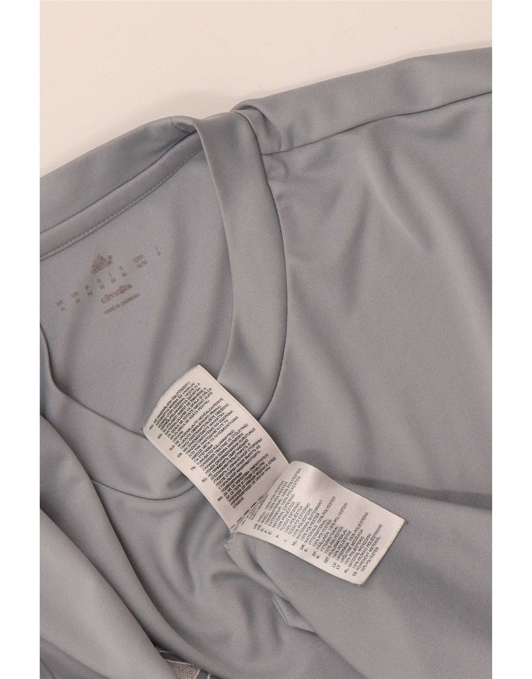 T-shirt Adidas Climalite da uomo Top in poliestere grigio medio