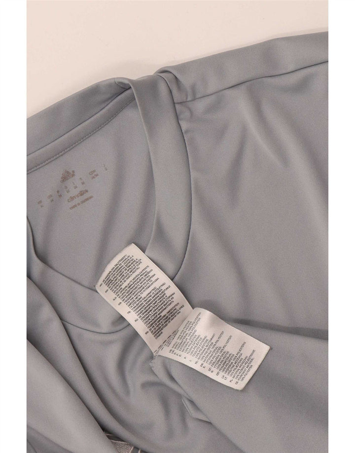 T-shirt Adidas Climalite da uomo Top in poliestere grigio medio