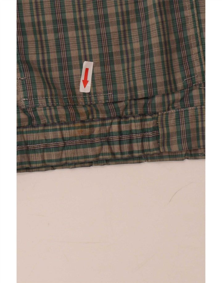 Giubbotto bomber vintage da uomo IT 46 piccolo verde a quadri