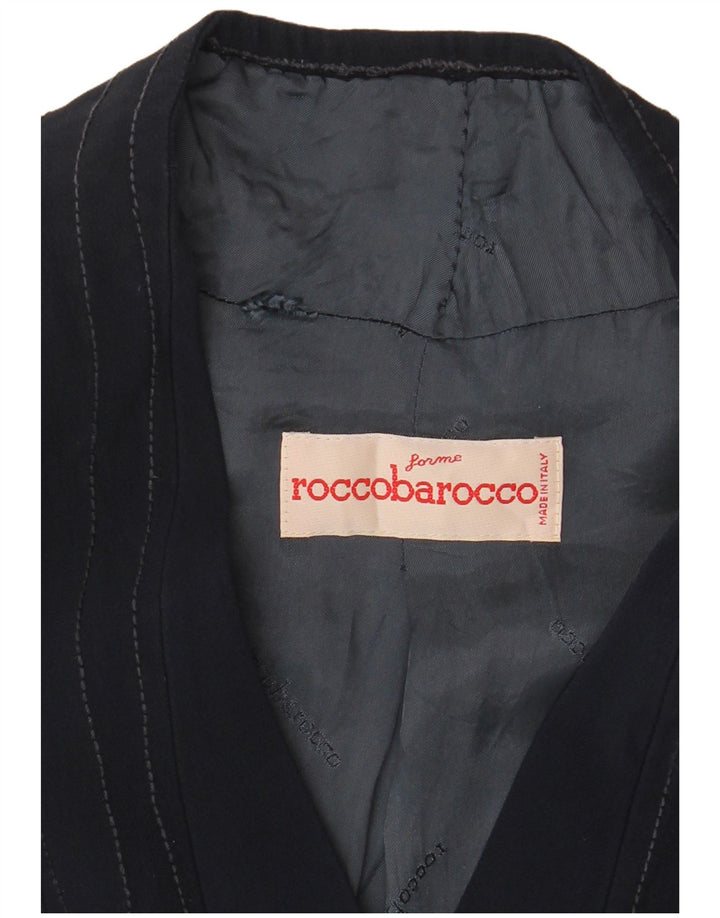 Giacca blazer da donna a 4 bottoni ROCCOBAROCCO UK 14 medio blu navy