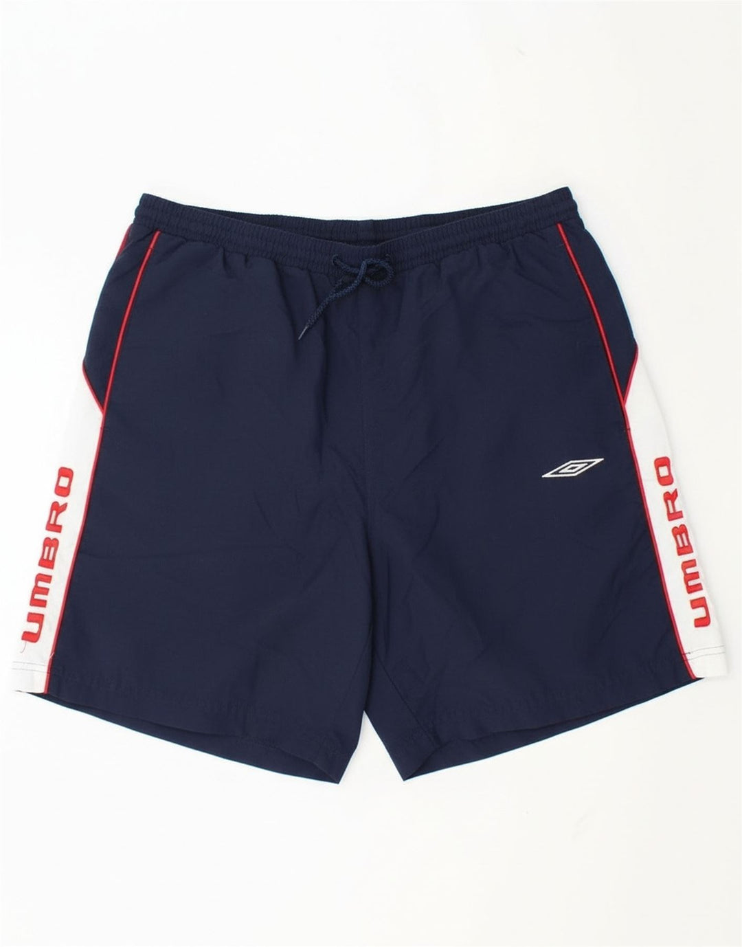Pantaloncini sportivi grafici da uomo Umbro medio in poliestere color block blu navy