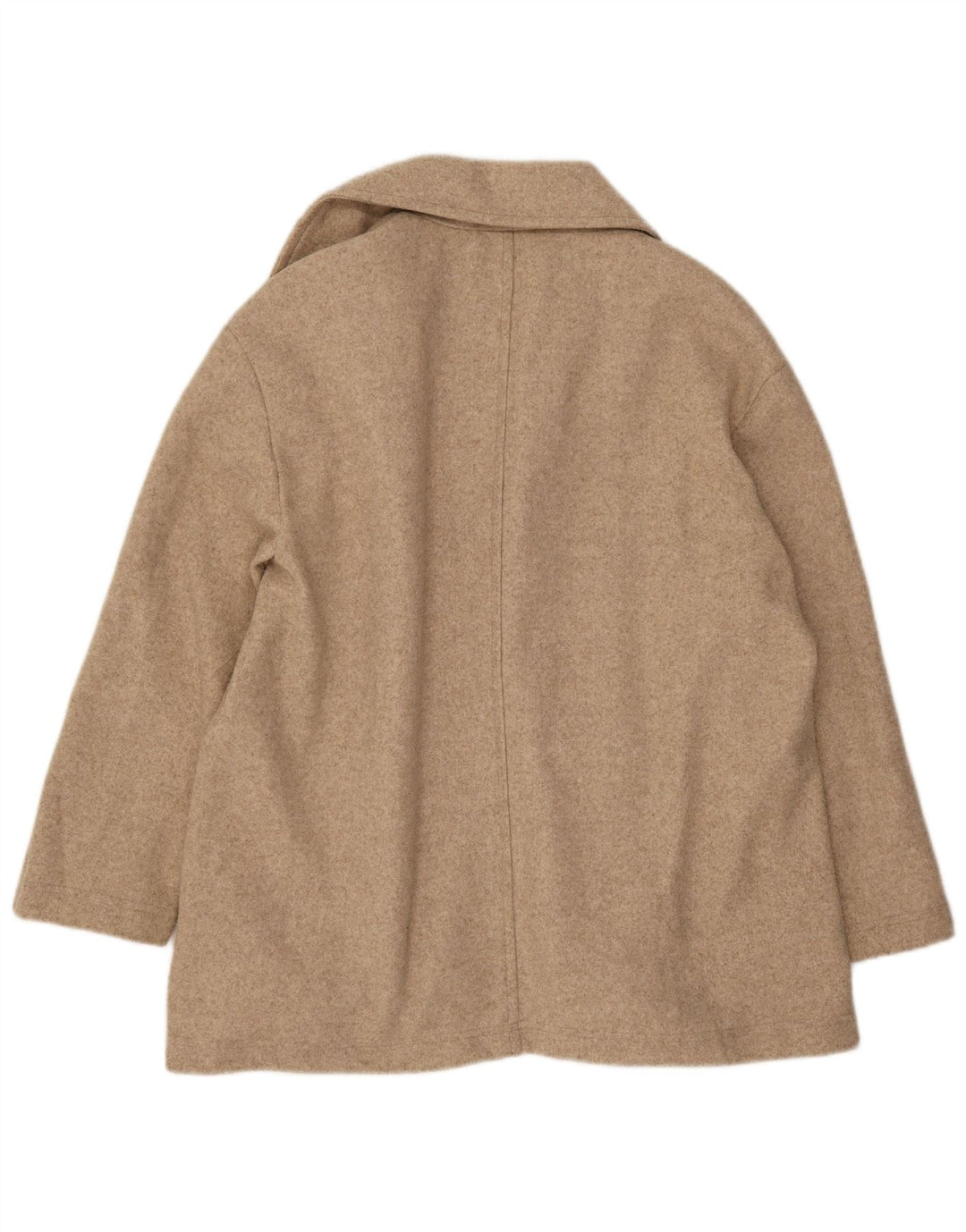 Soprabito oversize aperto da donna Zara UK 10 piccolo poliestere beige