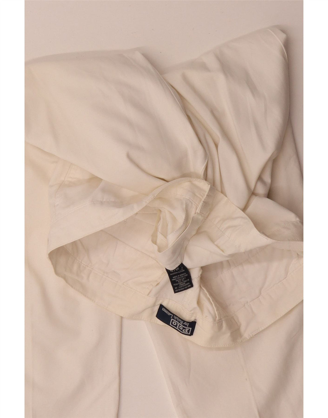 POLO RALPH LAUREN Pantaloni chino dritti da uomo W42 L34 Cotone bianco