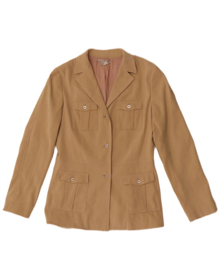Giacca blazer a 3 bottoni da donna Zara UK 12 beige medio