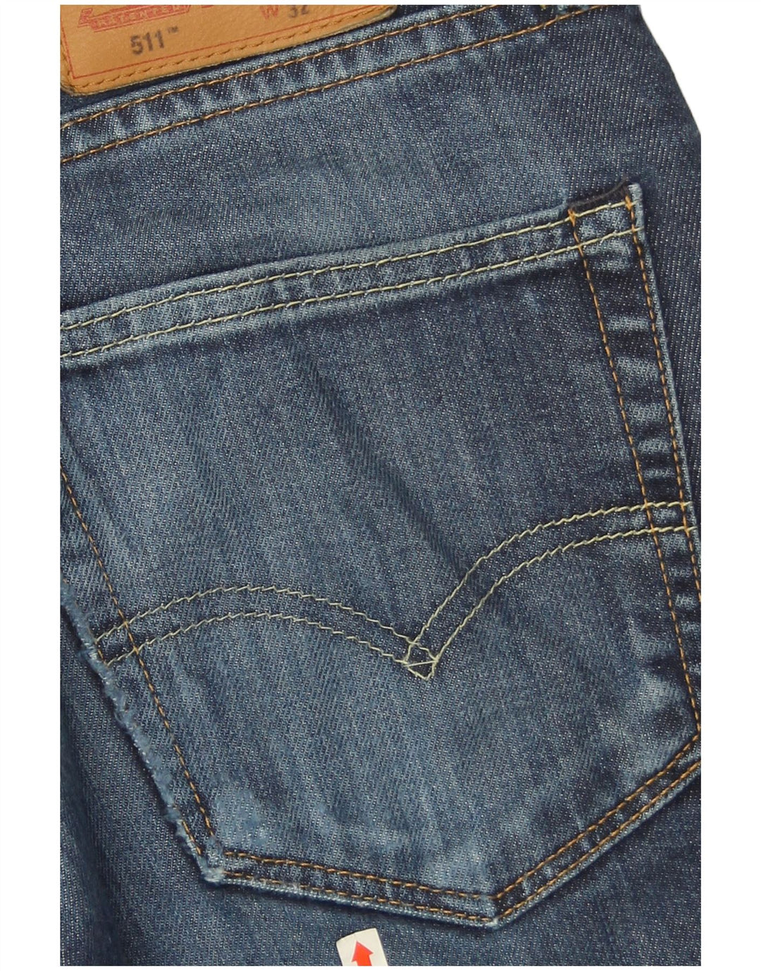 Levi's Uomo 511 Slim Jeans W32 L32 Cotone Blu Navy