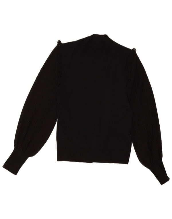 Topshop Maglione da donna con collo alto e collo alto UK 12 Viscosa nera media