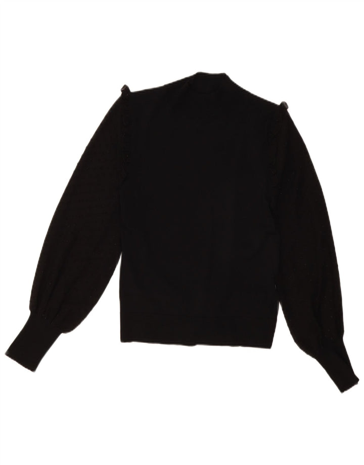 Topshop Maglione da donna con collo alto e collo alto UK 12 Viscosa nera media