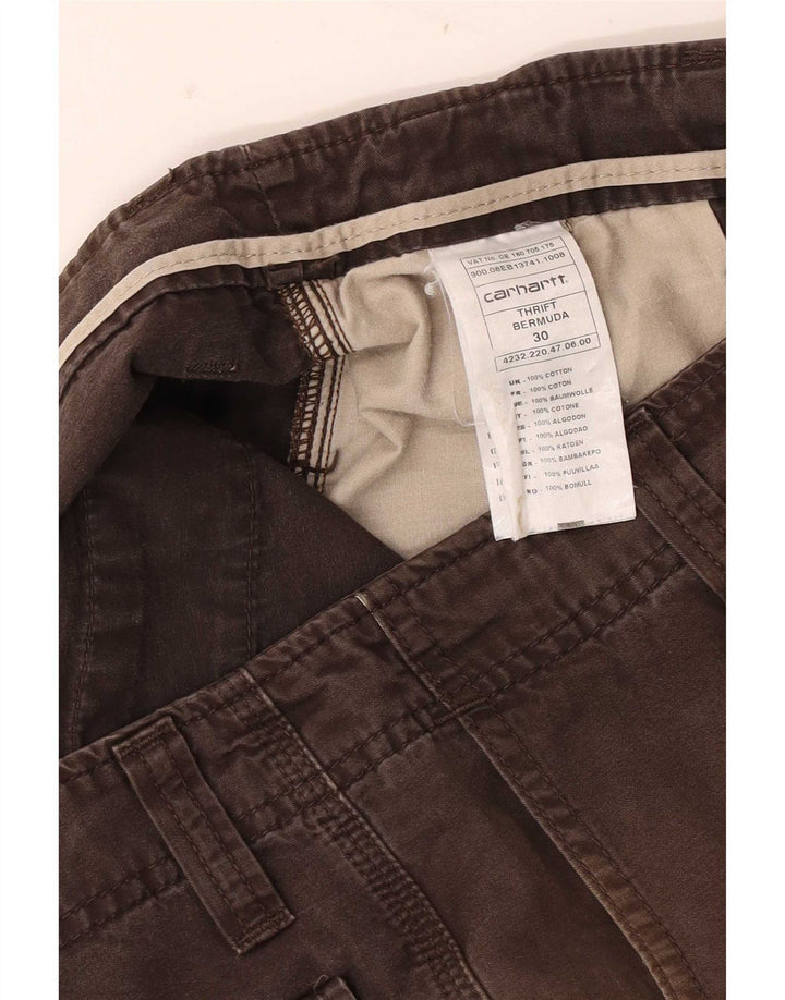 Shorts Cargo Bermuda da Uomo Carhartt W30 Medio Marrone Cotone