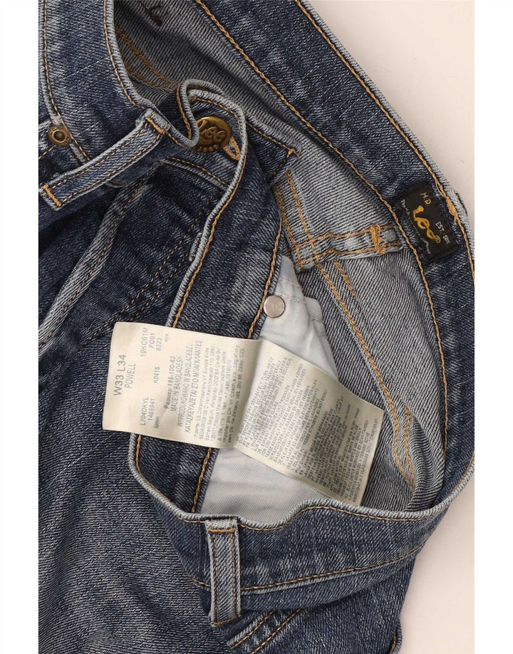 Jeans slim Lee Powell invecchiati da uomo W33 L34 cotone blu