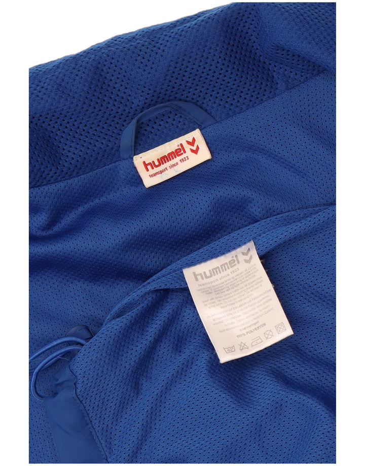 Giacca da ginnastica grafica da uomo Hummel, grande, in poliestere color block blu