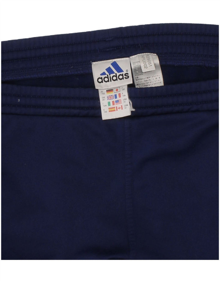 Pantaloncini sportivi Adidas da ragazzo 11-12 anni in poliestere blu navy