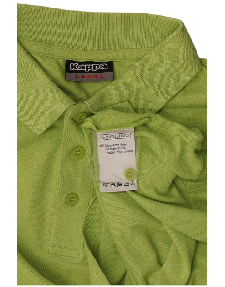 Polo Kappa Uomo Large Verde Cotone