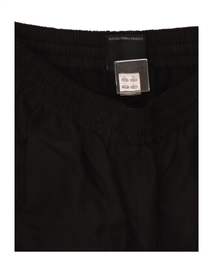 Pantaloncini sportivi Umbro da uomo con grafica Bermuda, grandi, in poliestere nero
