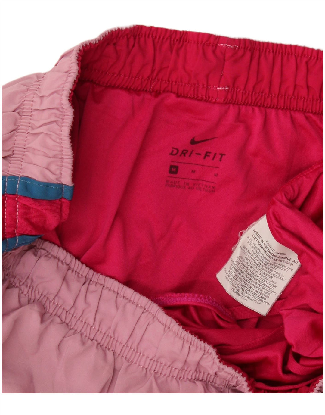Pantaloncini sportivi Nike da donna Dri Fit UK 12 poliestere color block rosa medio