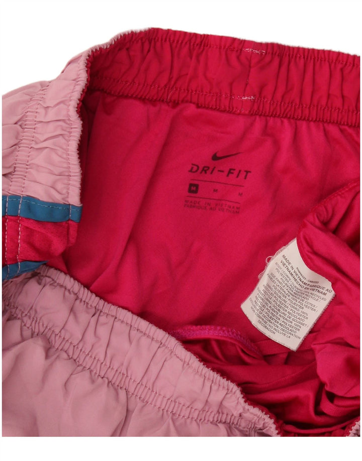 Pantaloncini sportivi Nike da donna Dri Fit UK 12 poliestere color block rosa medio