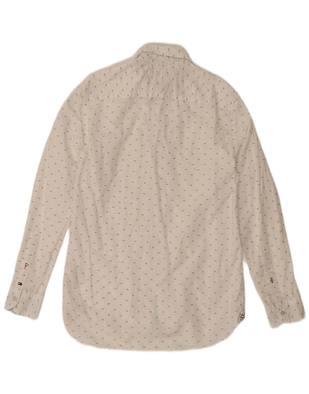 Camicia da uomo Tommy Hilfiger piccola in cotone maculato bianco