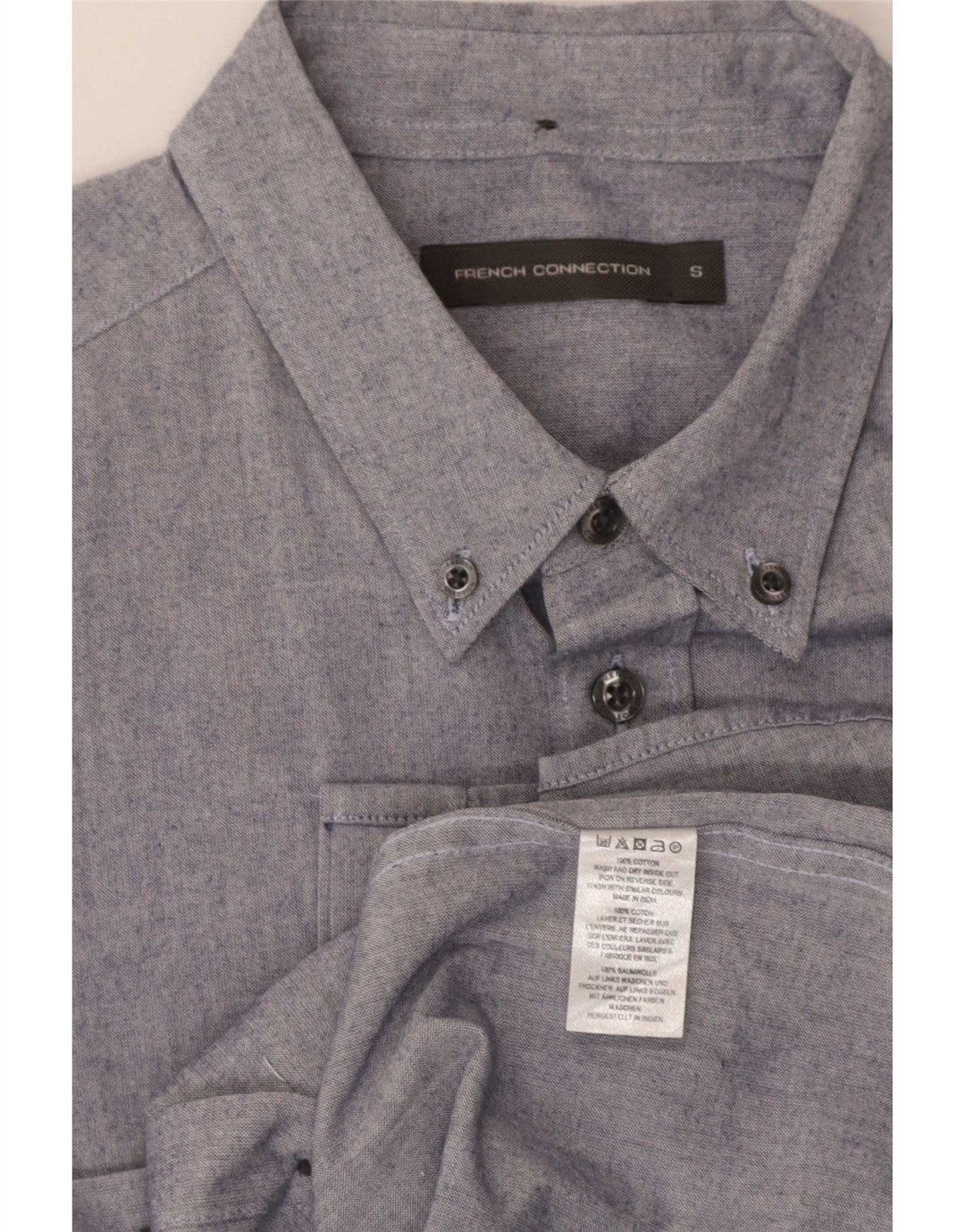 Camicia da uomo French Connection piccola in cotone blu