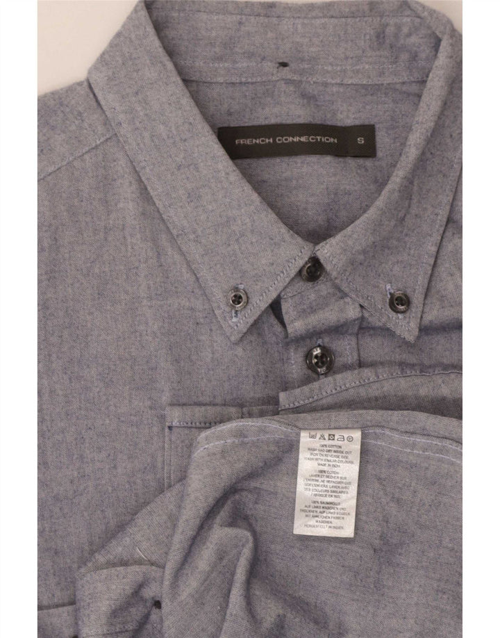Camicia da uomo French Connection piccola in cotone blu