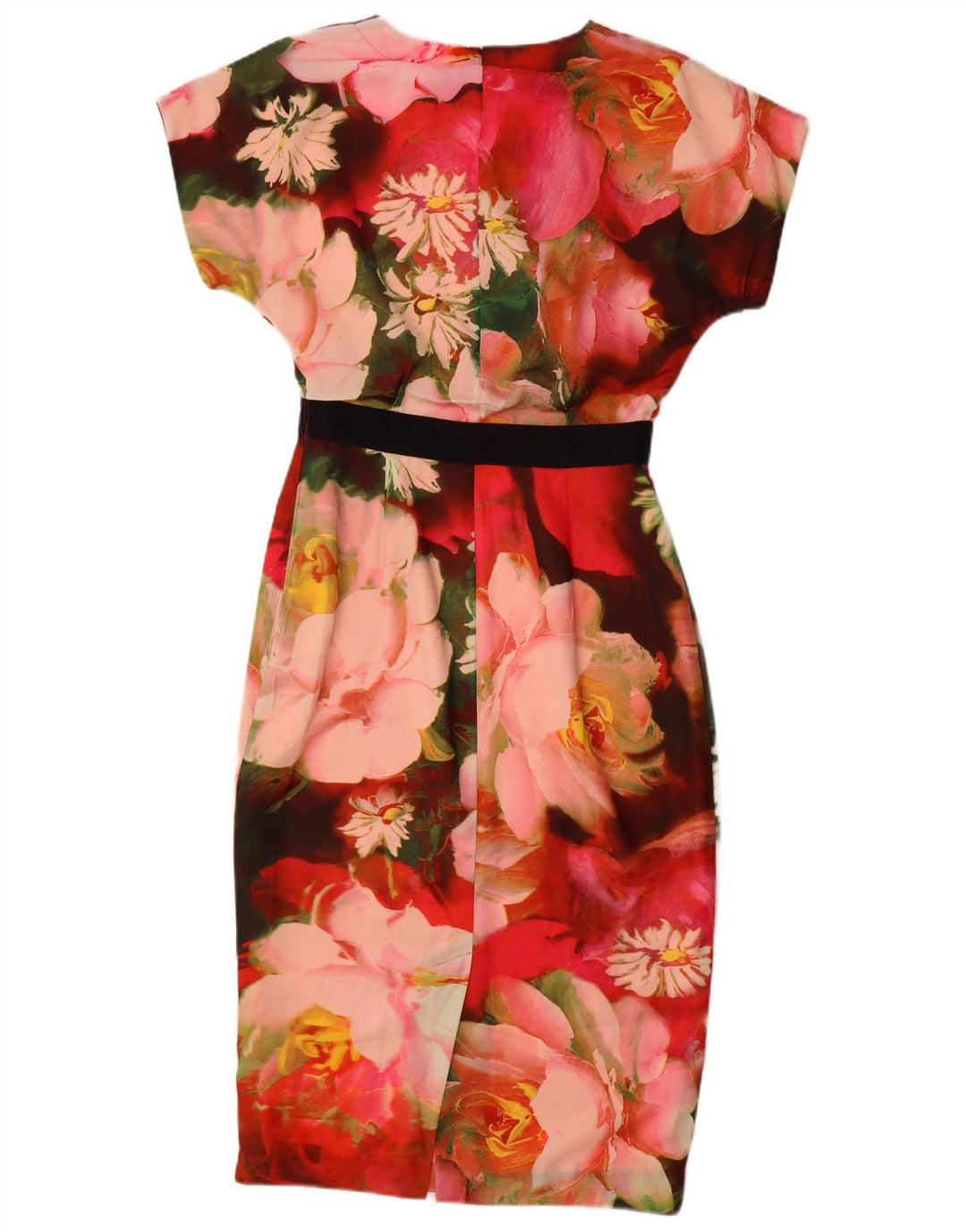 Abito tubino da donna Ted Baker taglia 2 piccolo poliestere floreale multicolore